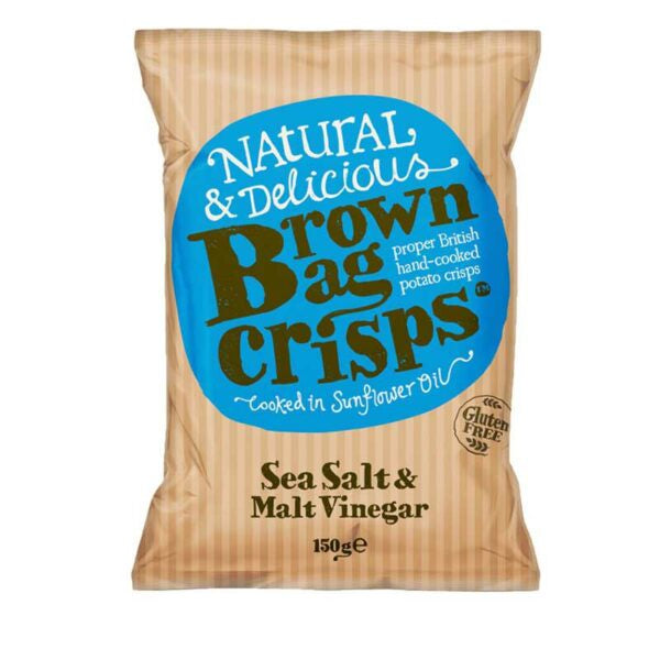 Brown Bag Crisps-sea salt & malt vinegar 150g*