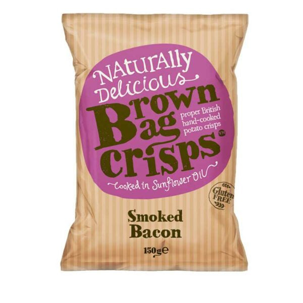 Brown Bag Crisps Smoked Bacon 150g*