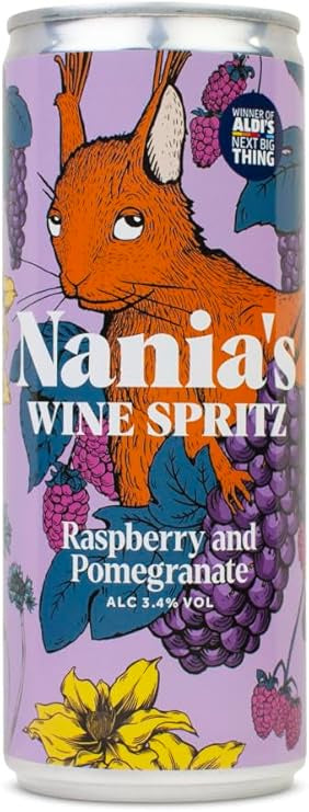 Nania's Rasp & Pomegranate Rose Wine Spritz 250ml