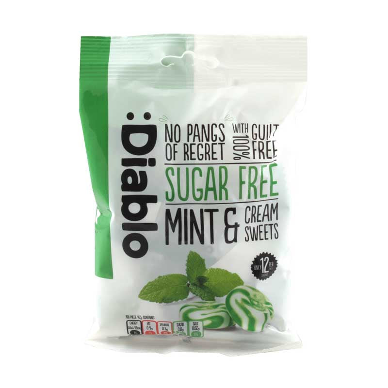 Diablo S/F Mint & Cream Sweets  75g*