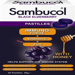 Sambucol Pastilles Immuno Forte Vitamin C & Zinc with Honey*