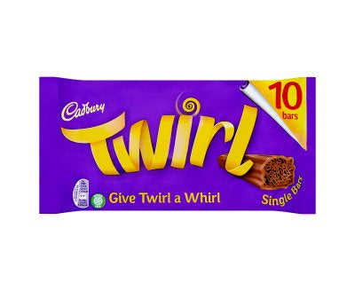 Cadbury Twirl Chocolate Bar 10 Pack