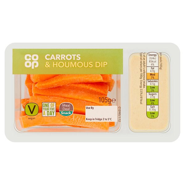 Co-op Carrot & Houmous dip pack 130g