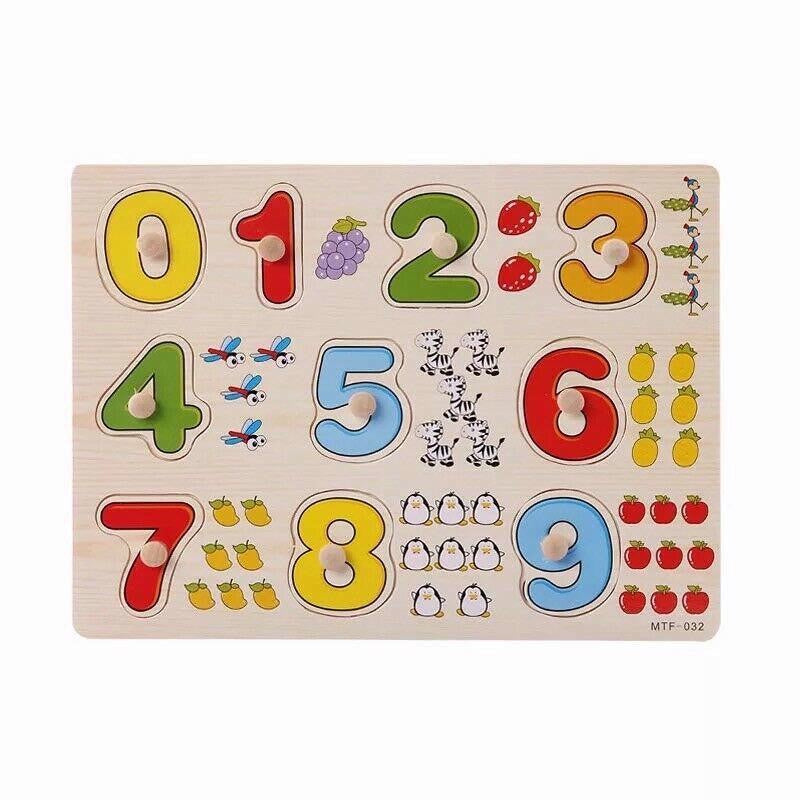 Wooden Number A4 Button*