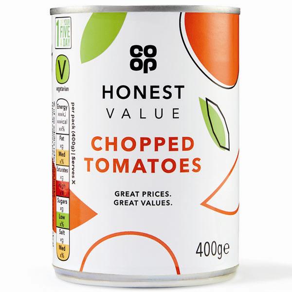 Co-op Honest Value chopped tomatoes 400g