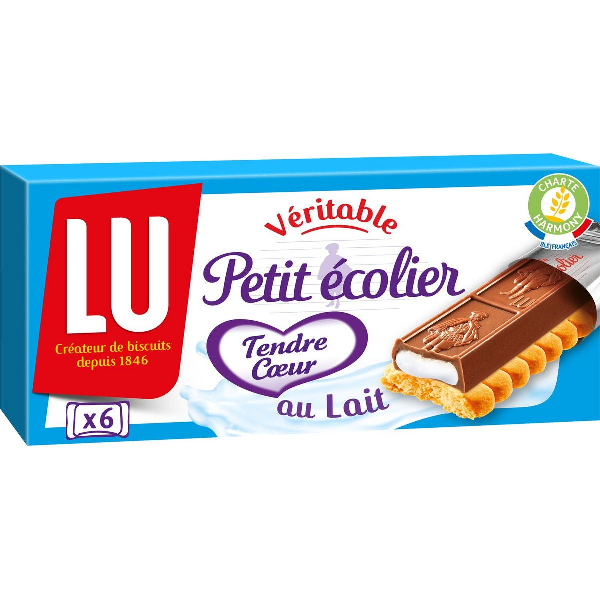 LU Petit Ecolier Milk Choc Cookies x 6 120g