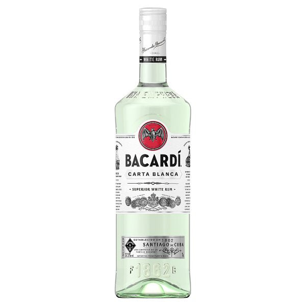 Bacardi Carta Blanca Rum 1Ltr*