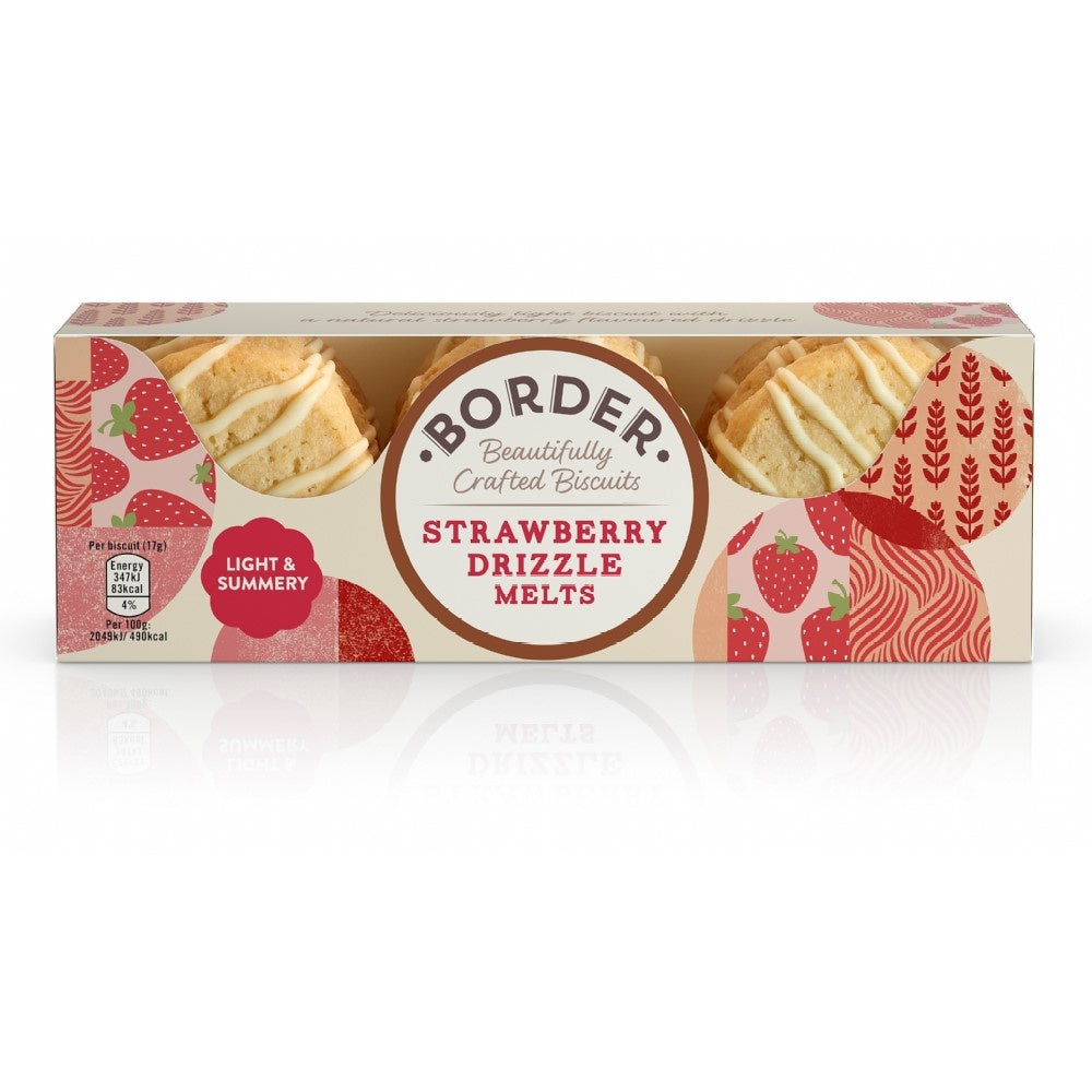 Border Strawberry Drizzle Melts 150g