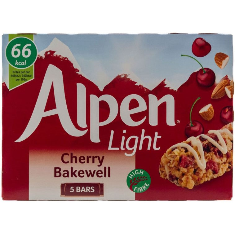 Alpen Light Cherry Bakewell Cereal Bars 5pk*