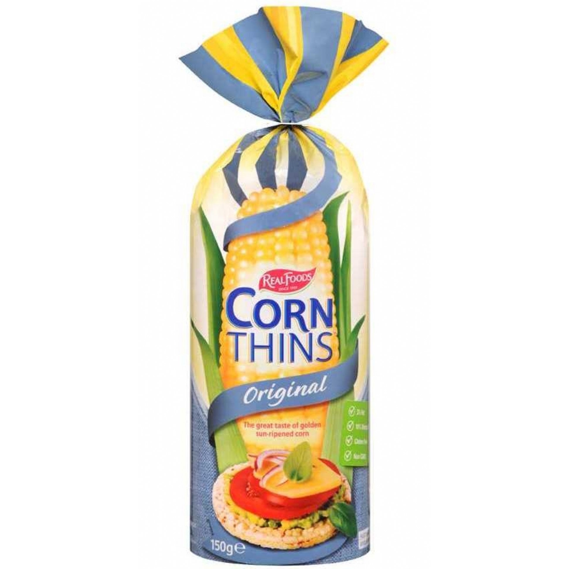 Real Foods Corn Thins-original 150g