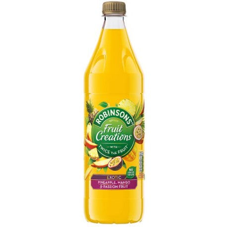 Robinsons Fruit Creations Exotic Pineapple Mango & Passionfruit Squash 1L*