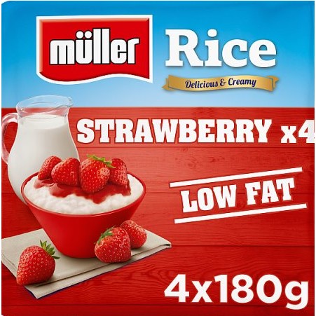 Muller Rice Strawberry 4x170g