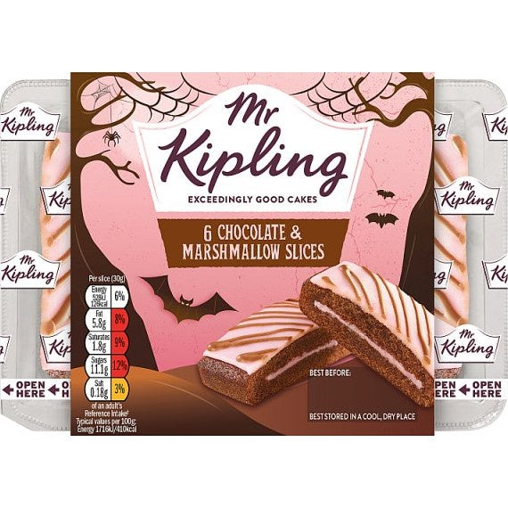 Mr Kipling Chocolate & Marshmallow Slices 6pk