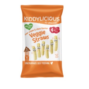 Kiddylicious Veggie Straws Sour Cream & Chive (4x15g)*