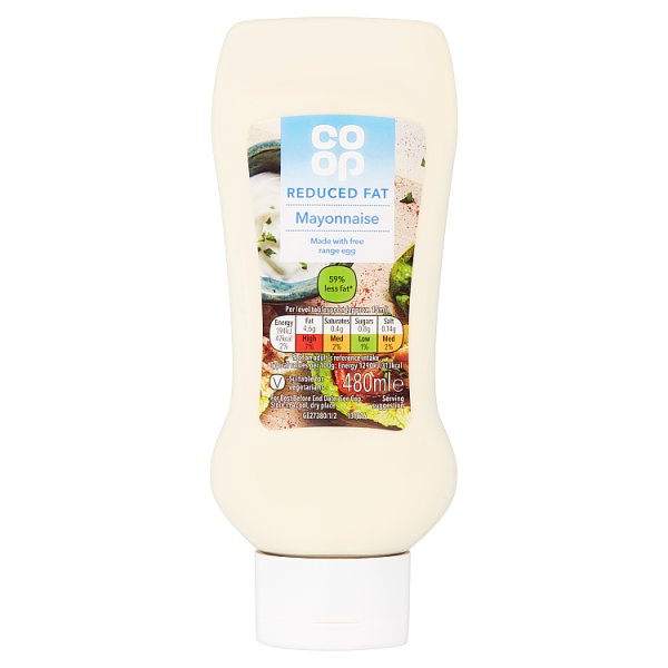 Co-op Reduced Calorie Mayonnaise Top Down 480ml
