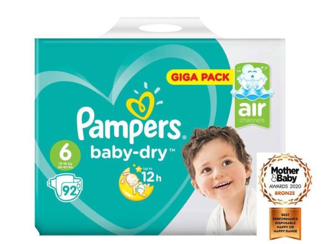 Pampers Baby Dry Size 6 - 92 pk#