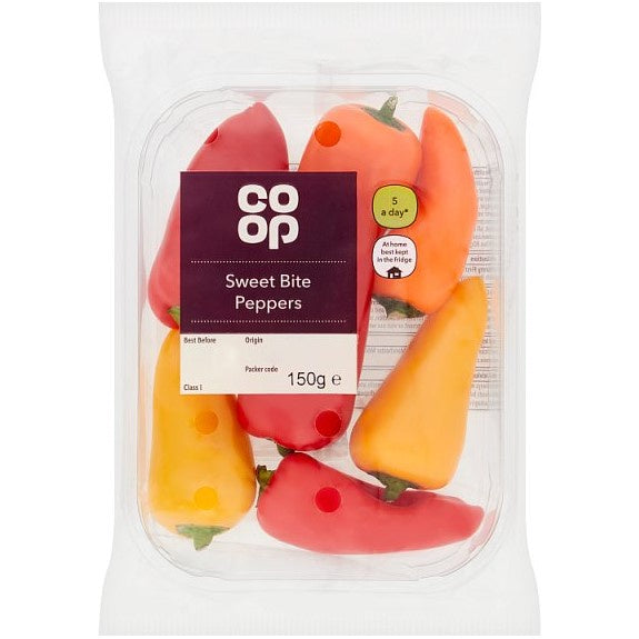 Co Op Sweet Bite Mini Peppers mixed 150g