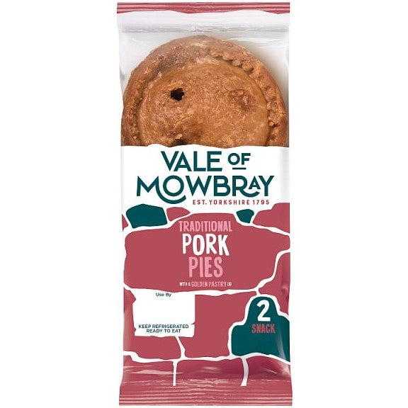 Vale Of Mowbray Pork Pie Snack Size 2pk
