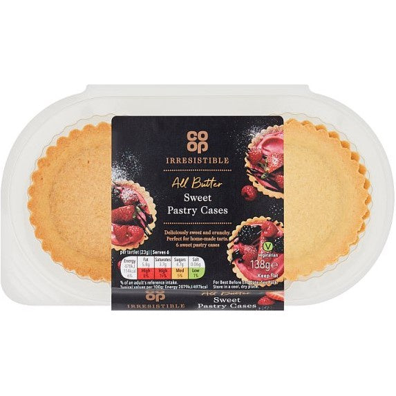 Co-op Irr All Butter Sweet Pastry Cases 6x 138g