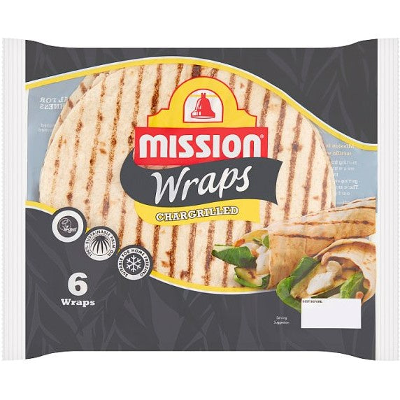 Mission Chargrilled Tortilla Wraps 6 pack