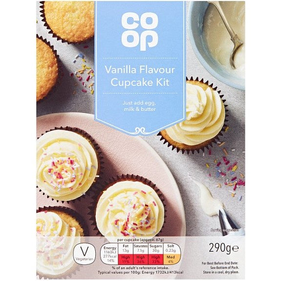 Co-op Vanilla Cupcake Kit 290g