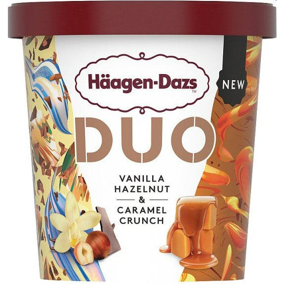 Haagen Dazs Duo Vanilla Hazelnut Crunch 420ml*