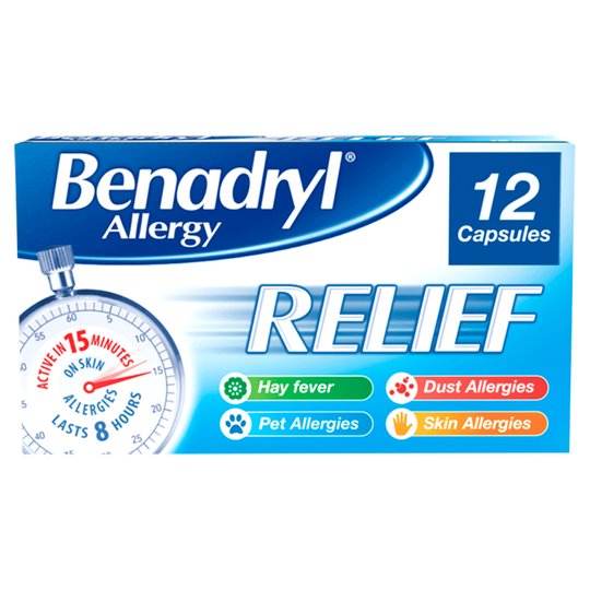 Benadryl Allergy Relief Capsules 12's*