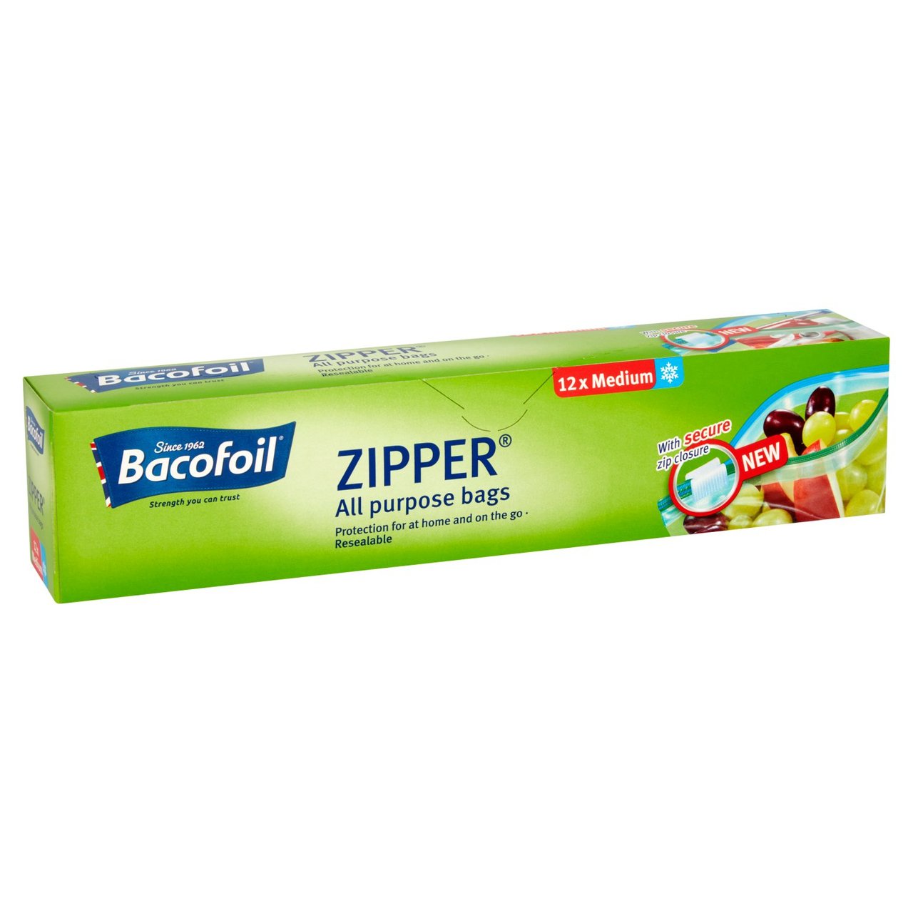 Bacofoil Zip n Seal Food & Freezer Bags M (12)*