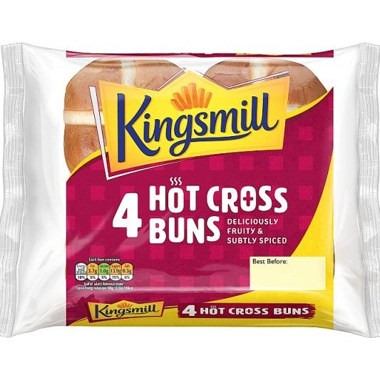 Kingsmill Hot X Buns 4 pk