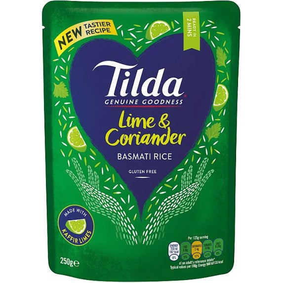Tilda Steamed Lime & Coriander Basmati Rice 250g #