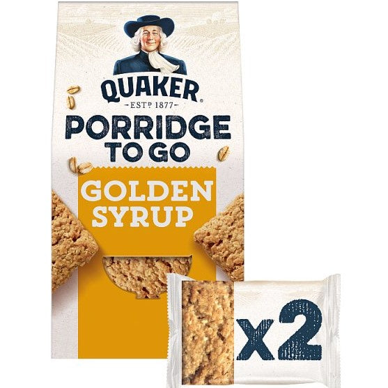 Quaker Porridge To Go Golden Syrup 2pk#