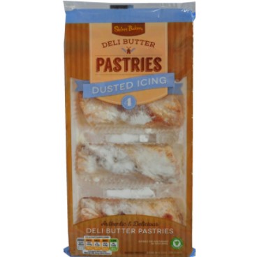 Shires Bakery 4 Deli Butter Pastries - Dusted Icing 150g