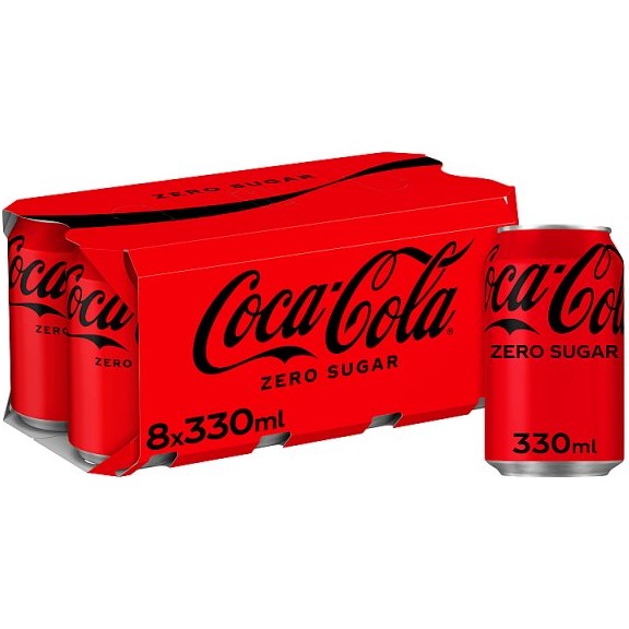 Coca Cola Zero Can 8 x 330ml#*