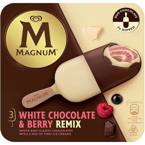Walls Magnum White Berry Remix 3PK*