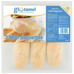Glutamel 3 Gluten Free Mini Baguettes