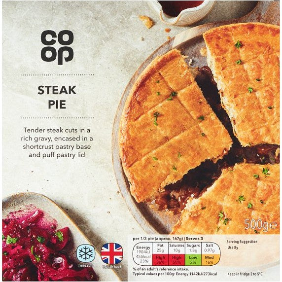 Co-op Steak & Gravy Pie 500g