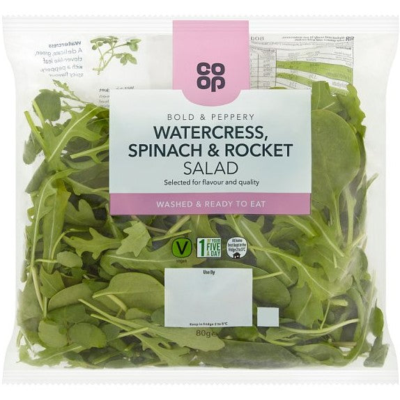 Co Op Watercress Rocket & Spinach Salad 80g