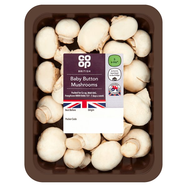 Co Op Button Mushrooms 150g