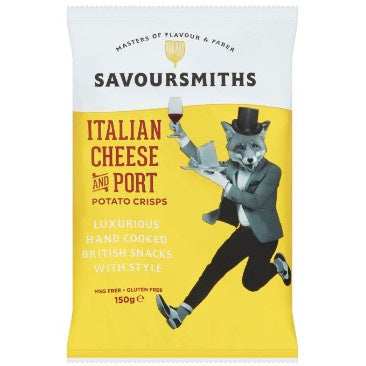 Savoursmith Crisps Italian Cheese & Port 150g*