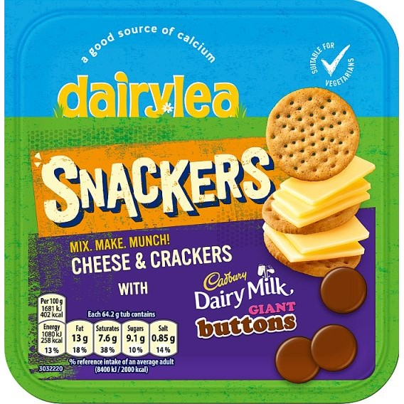 Dairylea Snackers Buttons 64g#