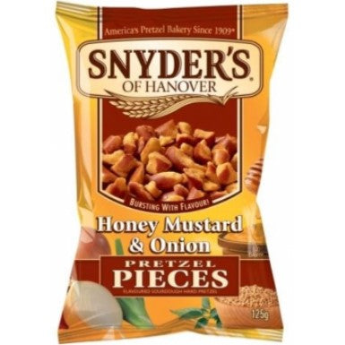 Snyders Honey Mustard & Onion Pretzel Pieces 125g