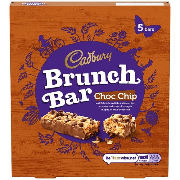 Cadbury Brunch Bars Choc Chip (5)*