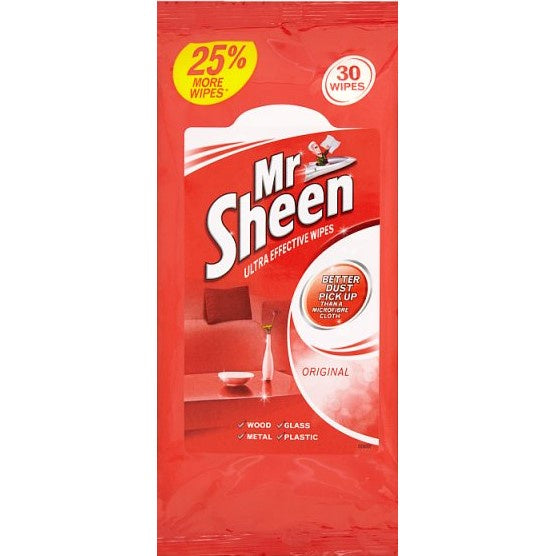 Mr Sheen Ultra Effective Wipes Original 30s*