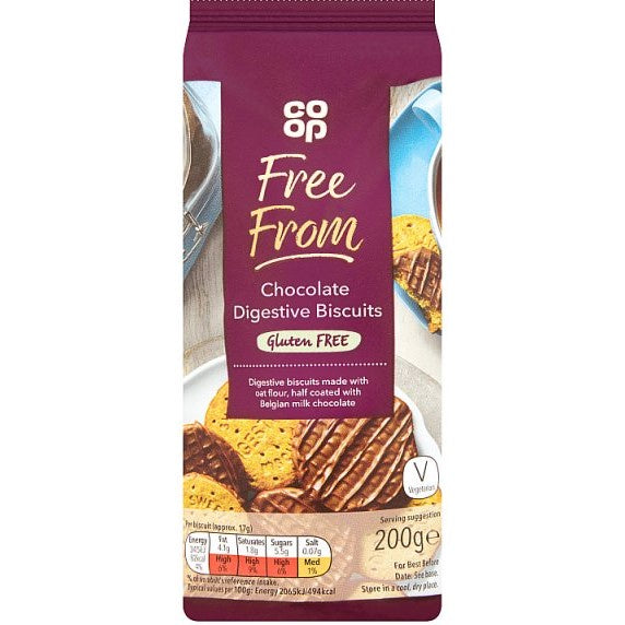 Co-op Free From Milk Chocolate Digestives*