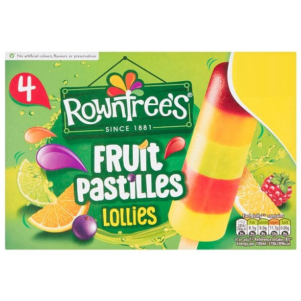 Rown Fruit Pastilles Lollipops 4pk*#