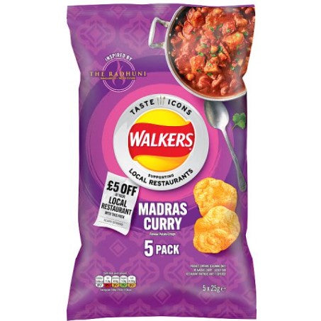 Walkers Taste Icons Madras 5pk*
