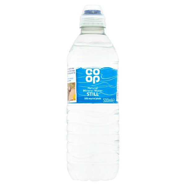 Co-op Natural Mineral Water Still 500ml Sports Cap 24pk*