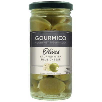 Gourmico Green Olives  Blue Cheese 240g