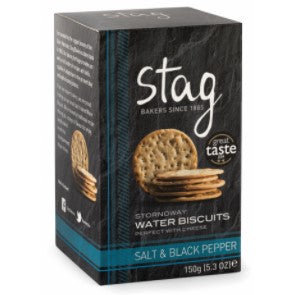 Stag Stornoway Water Biscuits - salt & b. pepper 150g