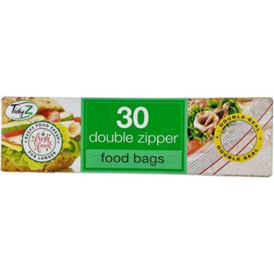 Tidy Z Double Zipper Food Bags 30pk*